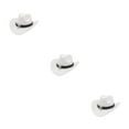 thumbnail image 2 of Decodeary Western Outback Cowboy Hat Channel Inner Cowboy Classic Hat Large Brim Provides white 3Set, 2 of 6