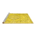 thumbnail image 2 of Ahgly Company Machine Washable Indoor Rectangle Persian Yellow Traditional Area Rugs, 6' x 9', 2 of 4