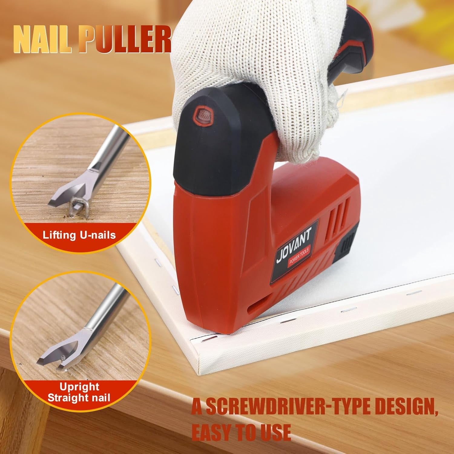 Electric Staple Gun with 3650 Staples and Staple Remover,Upholstery Staple Gun Heavy Duty for Wood, Crafts, Carpentry, Decoration DIY,4V 2 in 1 Cordless Brad Nailer fits 3/16" - 3/8 "Staples,Nails