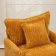 thumbnail image 4 of Glavbiku Corduroy Upholstered Single Sofa Chair,Recessed Arm Metal Legs Accent Chair,Yellow, 4 of 9