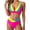 Yellow, variant on Jamicy Womens Bikini Swimsuits Fashion Swimwear 2 Piece Bathing Suits Color Block Criss Cross Swimwear Quick Dry Swimsuits