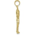 thumbnail image 2 of 14K Yellow Gold 3-D Textured Flamingo Charm - 28mm, 2 of 7