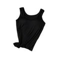 thumbnail image 3 of Tops de entrenamiento de soporte para de tanque para mujeres para entrenamiento gimnasio de fitness caminando verano Negro, 3 of 8