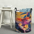 thumbnail image 6 of Susaid Colorful Gecko Jungle Art Print Waterproof Oxford Cloth Storage Circular Laundry Hamper BasketCapacity for Home-Medium, 6 of 6