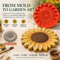 thumbnail image 6 of 15 Inch Reusable Flexible Sunflower Stepping Stone Mold, DIY Craft Concrete Cement Casting Mold for Garden Pathway & Lawn Decoration, Ideal for Home & Gardening Enthusiasts, 6 of 6