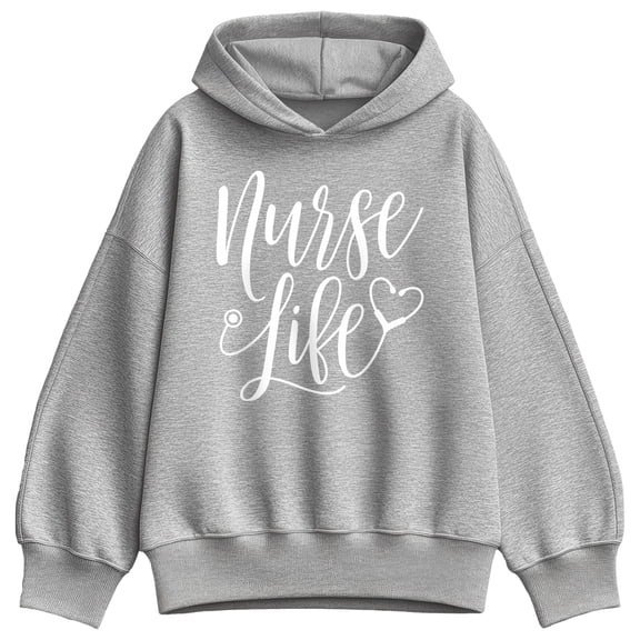 Instant Message - Nurse Life Oversized Fleece Hoodie Sweatshirt