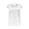 thumbnail image 4 of DDAPJ pyju Velvet Tops for Women Cap Sleeve Button Down Shirts Loose Collared Work Blouses Rebajas Hoy Liquidación White XL, 4 of 7