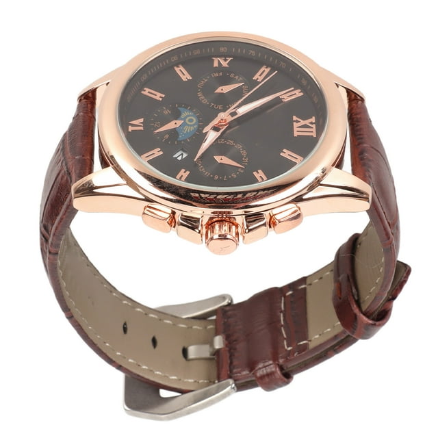 Reloj Masculino de cuero de PU Jadeshay Dorado Rosa