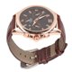 thumbnail image 2 of Reloj para hombre con caja de oro rosa, esfera negra, movimiento de cuarzo, calendario luminoso, reloj resistente al agua para hombre, 2 of 14
