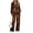 Brown Black Tie Dye, variant on DISNIMO Seascape Pattern Women's 2 Piece Sweat Set, Collared 2 Piece Sweatsuits Half Zip Lounge Sets with Stand Up Collar Quarter Zip for Fall, Size S