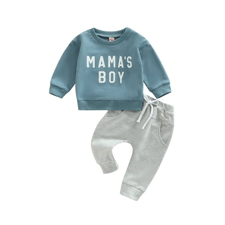 

Kids Baby Boys Pants Set Long Sleeve Letters Print Sweatshirt with Sweatpants Fall 2pcs Outfits