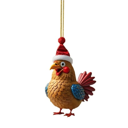 

Trump 2024 HQ CHRISTMAS HAT CHICK ORNAMENT Cute Cartoon Christmas Chicken Car Pendant Home Tree Decoration Christmas Tree Ornament Home Decoration Decoration