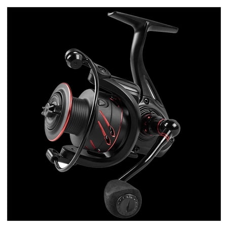 Fishing Reel Full Metal Spool Spinning Reel 5.0:1 Max Drag 10Kg Power Smooth Sea Carp Fishing Reel Black
