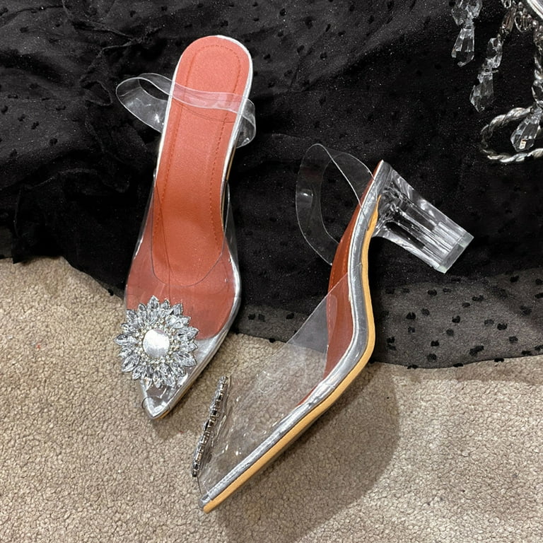 Jule transparent best sale strap sandal