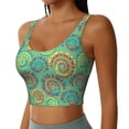 thumbnail image 2 of Pofeuu Colourful Tie Dye Print Sports Bra for Women Sexy Vest Yoga Running Gym Fitness Crop Bras Tops-Medium, 2 of 8