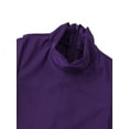 thumbnail image 6 of iiniim Kids Boys Girls Mock Neck Long Sleeve Unitard Leotard Full Length Body Suit Jumpsuit Dance wear Purple 10-12, 6 of 7