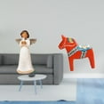 thumbnail image 2 of Figura de ángel de resina, estatua de ángel, figura de caballo de Dalecarlia, artesanía en resina y madera, apta para estantes, repisas, jardines, ofi, 2 of 8