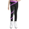 thumbnail image 2 of Haitryli Kids Girls Ice Skating Tights Dance Leggings Gymnastics Compression Pants Shiny Bottoms Purple 16, 2 of 7