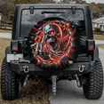 thumbnail image 2 of Lotusprinthandmade Skeleton Skull In The Bullet Hole Spare Tire Cover Without Backup Camera Hole 6 Sizes (34 in.), 2 of 7