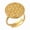 Gold, variant on 18k Gold Plated Handmade Brass Ring, Adjustable, Unisex