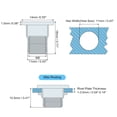 thumbnail image 2 of Unique Bargains M8 Half Hex Body Rivet Nuts, 60 Pack 304 Stainless Steel Flat Head Threaded Insert Nuts for Metal, Plastic, 2 of 5