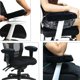 thumbnail image 2 of Cojín de espuma viscoelástica para reposabrazos de silla de oficina con funda extraíble para alivio de presión de codos y antebrazos (juego de 2), 2 of 8