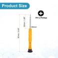 thumbnail image 2 of 10pcs PH1.2 Mini Phillips Screwdriver 3mm Shank Magnetic Cross Head 87mm Length for Small Appliances Repairs, Yellow, 2 of 7