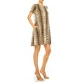 thumbnail image 4 of Women's Printed Short Sleeve Dress with Round Neckline and Side Pockets, 4 of 7