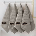 thumbnail image 1 of Set de toallas de algodón bordadas para Halloween | 3 Pack de toallas de baño blandas absorbentes | Negro Amarillo Gris Blanco | 2,62 PIES | 80x35cm | Toallas de spa decorativas para el hogar Comfort, 1 of 6