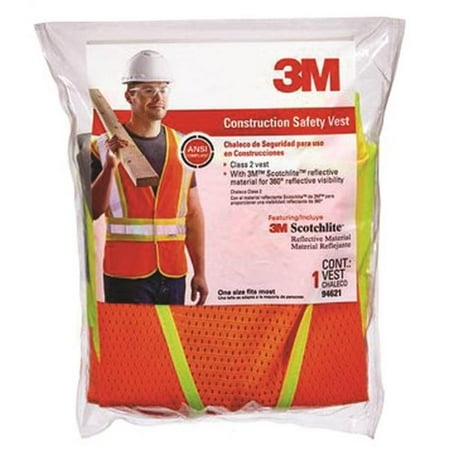 3M 4310496 Safety Vest with Reflective Clothing, Hi-Viz Orange