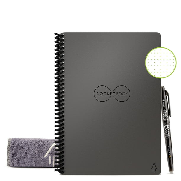 Rocketbook Core Smart Reusable Spiral Notebook, Executive Size Eco