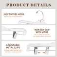 thumbnail image 5 of BagDream Clear Plastic Skirt Hangers with Clips, Pants Hangers 360-Rotating Swivel Hook, Clip Hangers for Pants, Trousers, Skirts, 15 Pack, 14 Inch, 5 of 7