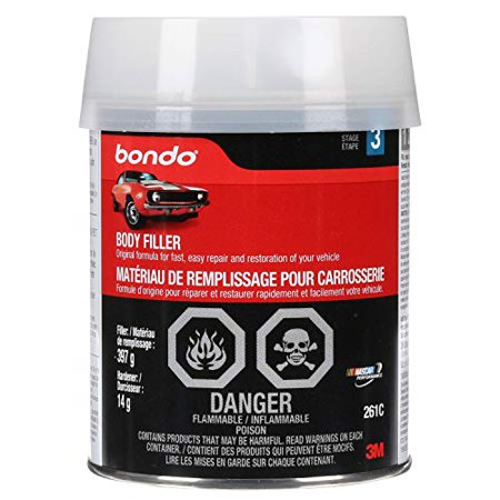 Bondo Body Filler, Original Formula for Fast, Easy Repair & Restoration of Your Vehicle, 14 oz with 0.5 oz Hardener