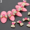 thumbnail image 6 of SmartBy 10Pcs 3D Glitters Rhinestone Alloy Bowknot DIY Decal Nail Art Tips Stickers, 6 of 7