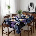 thumbnail image 6 of Blue Flower Table Cloth Waterproof Tablecloths, Purple Floral Vintage Country Watercolor Tablecloth Dining Table Cover for Kitchen Party Tabletop Outdoor, Rectangle Tablecloth 60x84 Inch, 6 of 9