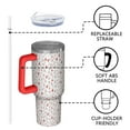 thumbnail image 4 of Red Christmas Tree Pattern Tumbler with Handle and Lid,40oz Double Wall Vacuum Insulated Tumbler,Cups Gift for Women and Men, 4 of 7