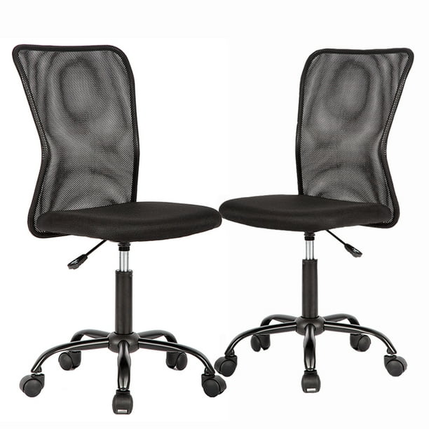 Set Of 2 Mesh Office Chair Computer Mid Back Task Swivel Seat Ergonomic Chair Walmart Com Walmart Com