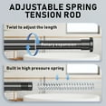thumbnail image 3 of GPED Varilla de Armario Ajustable con Tensión de Resorte para Colgar Ropa, de 31 a 80 Pulgadas, Estantes de Armario de 1 Pulgada de Diámetro, Instalación Fácil sin Taladro, Acero Inoxidable Resistent, 3 of 7