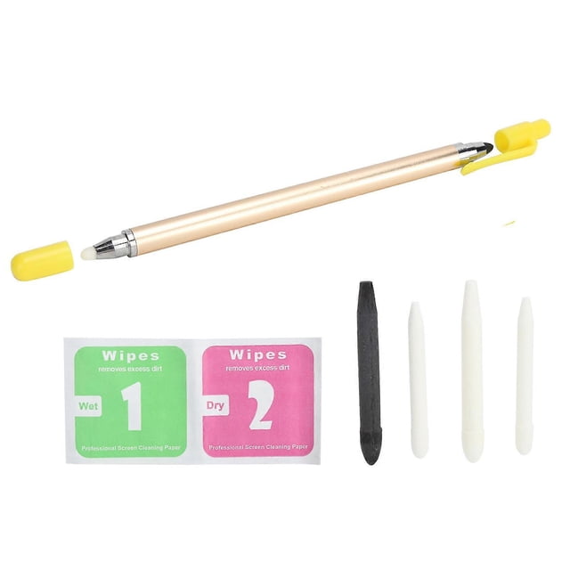 DoubleEnd Stylus Pen for Touch Screens Replacement High Sensitivity Tablet Stylus Pen for Ipad(Yellow )