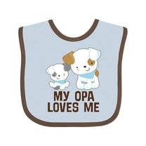 Inktastic My Opa Loves Me Grandson Boys Baby Bib