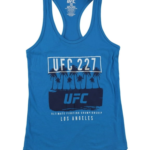 UFC Womens 227 Los Angeles Racerback Tank Top, Blue, X-Large