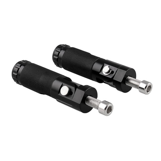 Speravity Reposapiés de motocicleta negra Aluminio Universal Motor Bike Accesorios para motos