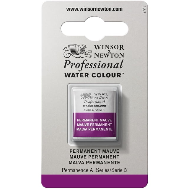 Winsor & Newton Professional Water Color Paint Half Pan Permanente Malva