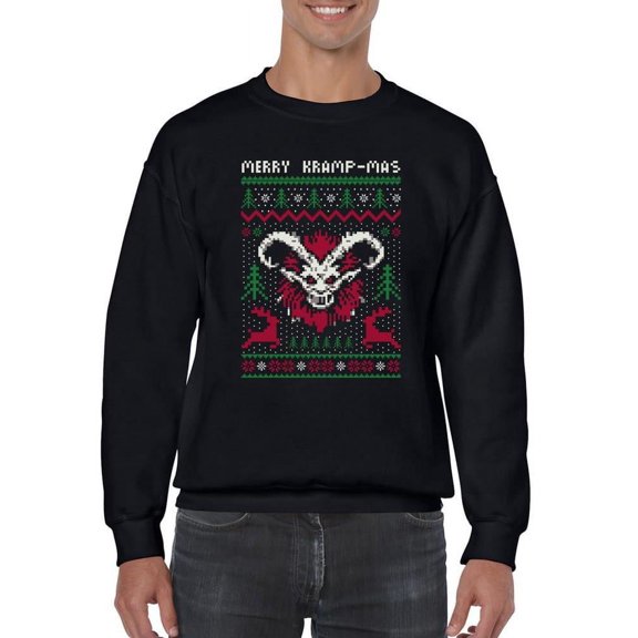 Merry Kramp-Mas Ugly Sweater Holiday Retro Men's Sweatshirt