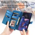 thumbnail image 6 of Zipper Storage Design Wallet Phone Case for Motorola Edge 2022, Skin Friendly Feel Leather Case with Magnetic Clasp and Muliti-Card Slots Holster for Moto Edge 2022,SZY Purple, 6 of 8