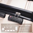 thumbnail image 4 of 3PCS Expandable ABS Hardshell Suitcase Luggage Sets with TSA Lock,20"/24"/28" Champagne, 4 of 5