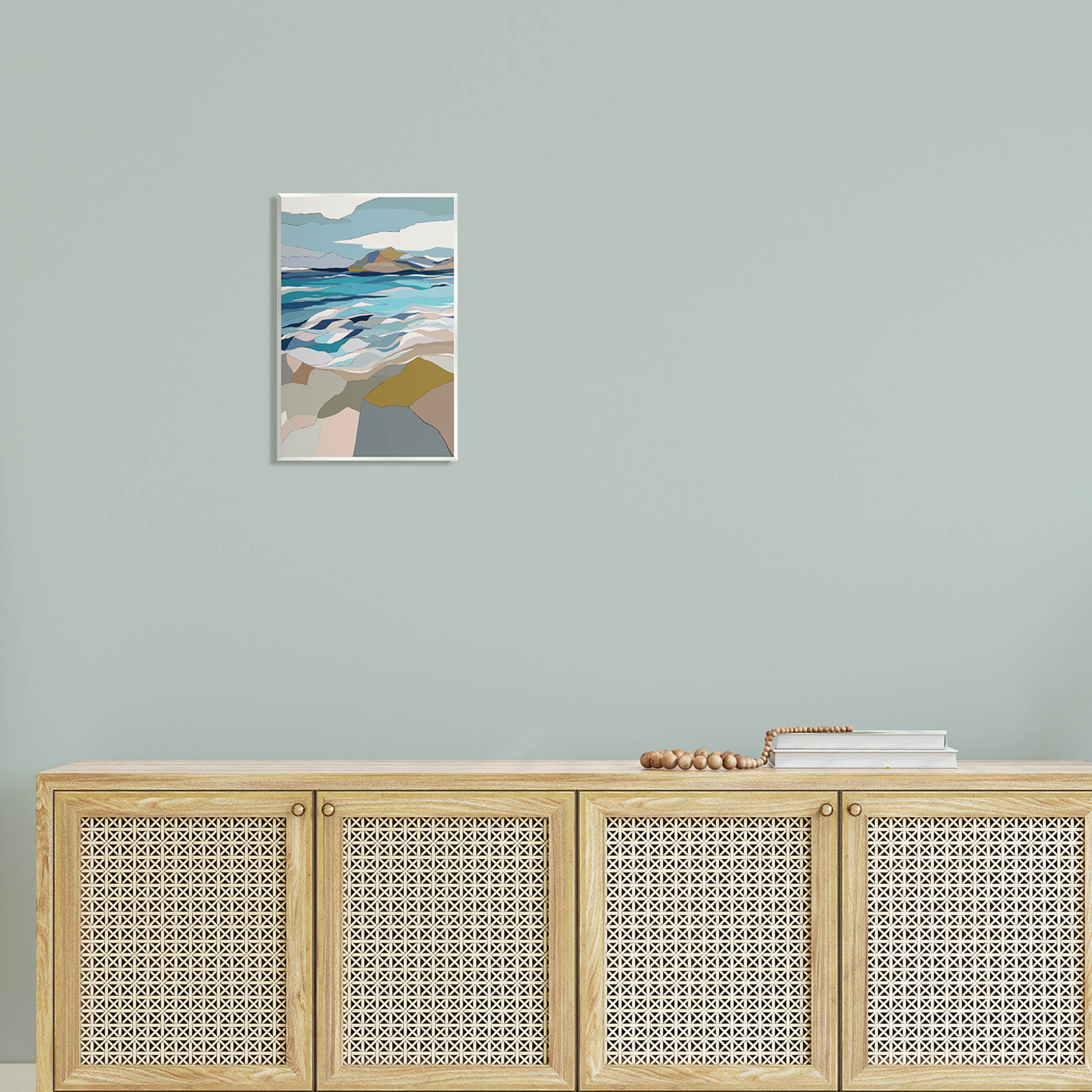 Stupell Industries Rolling Beach Waves Abstract Shore Graphic Art Unframed Art Print Wall Art, Design by Nikita Jariwala