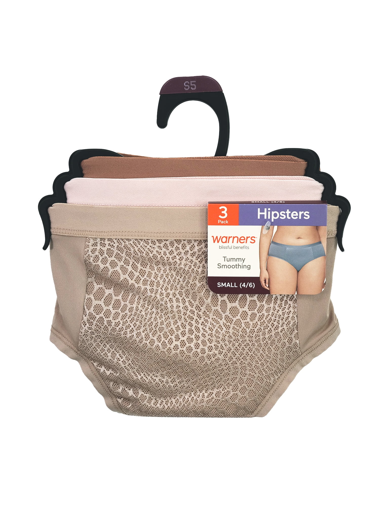 Warners®Blissful Benefits Women's Tummy Smoothing Hipster 3-Pack , Sizes S-3XL
