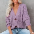 thumbnail image 3 of Cardigan à Manches Longues pour Femmes Décontracté Patchwork Léopard Chandail Tricoté à Manches Longues Col en V Manteau Long pour Femmes Chandail Tricoté pour Femmes Long Cardigan pour Femmes, 3 of 8