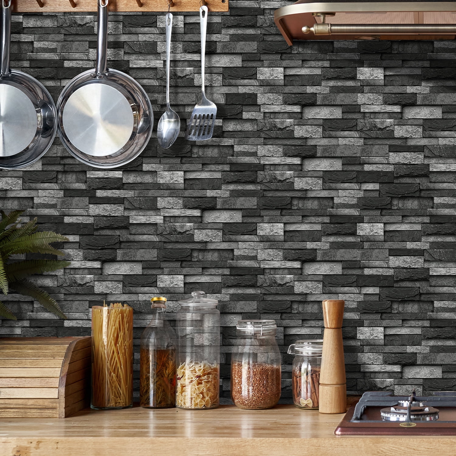 Peel and Stick Backsplash Wall Tiles,Self-Adhesive,Oil Proof,Waterproof, Removable Wall Panels for Kitchen & Bathroom,Modern Design, Easy Install (9.68x4.72 inch,48 Pack)